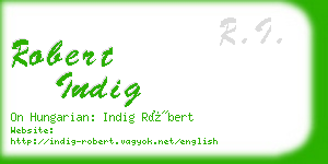 robert indig business card